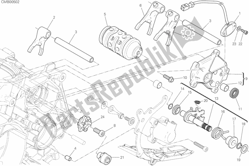 Todas las partes para Control De Cambio De Marchas de Ducati Superbike 959 Panigale ABS Brasil 2018